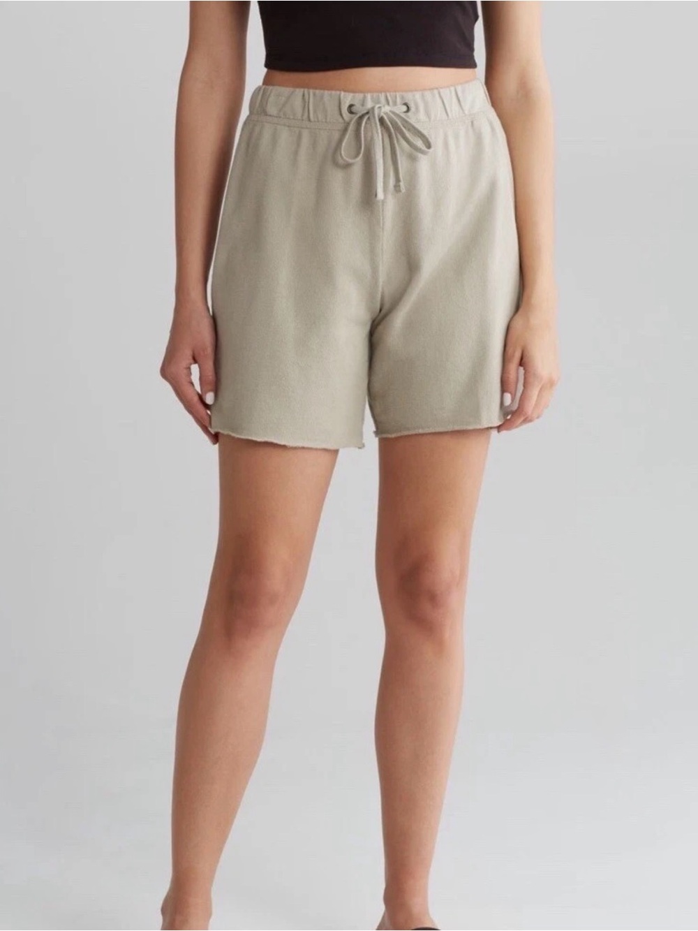 James Perse French‎ Terry Drawstring Shorts String Flaw